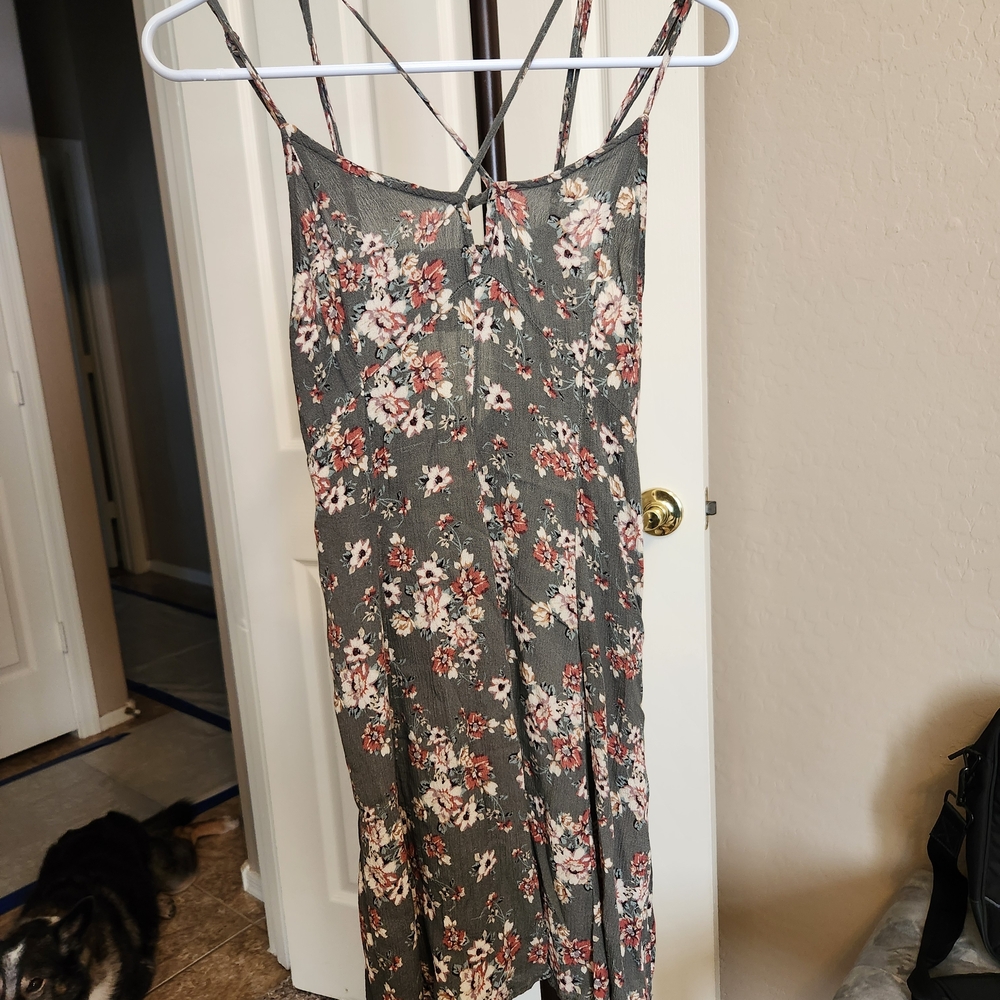 American Eagle Outfitters Floral Strappy Mini Dress
